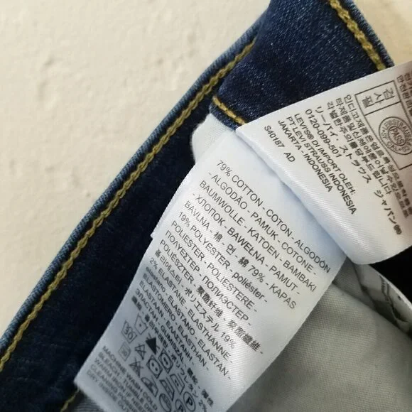 Levi's Classic Crop Stretch Jeans Blue Size 8 - Picture 8 of 8